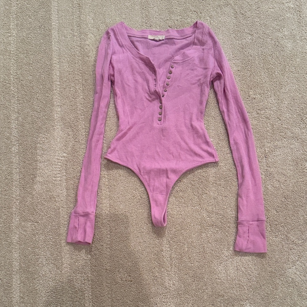 Pink Long Sleeve One Piece